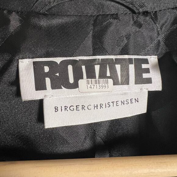 Rotate Birger Christensen Augustina Black Jacquard Sequin Blazer Size 4 - Picture 13 of 16